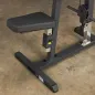 Preview: Body-Solid Butterfly Maschine GPM-65B Black Edition – Detail Sitz und Fußrahmen