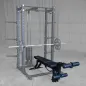 Preview: Body-Solid GLEG im Power Rack – flache Position