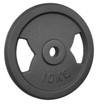 10 Kg Hantelscheibe Guss mit Griffen 30mm
