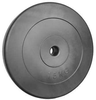 Hantelscheibe 15 Kg - 30/31mm - Sand-Beton gefüllte