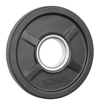 gummierte Hantelscheibe 1,25 Kg - mit Griffe - 50/51mm