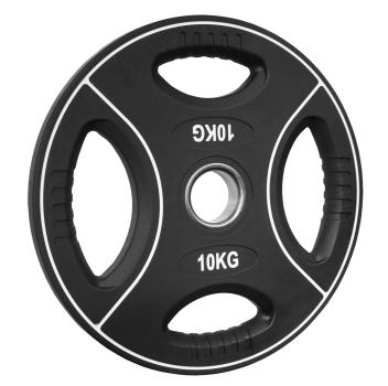 gummierte Hantelscheibe 5 Kg - 4-Grip-Design - 50/51mm