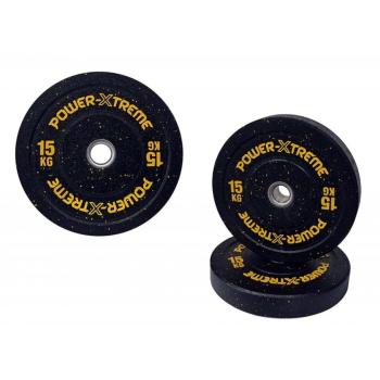 Bumper Plate - farbcodierte Gummi Hantelscheibe 15 Kg - 50/51mm
