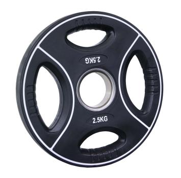 gummierte Hantelscheibe 2,5 Kg - 4-Grip-Design - 50/51mm