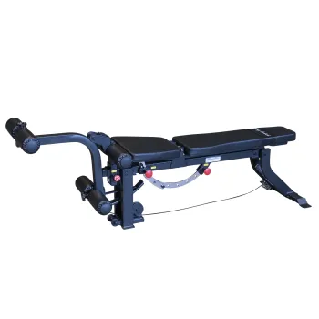 Body-Solid GLEG Hantelbank mit Beinstrecker-/Beinbeuger-Anbau – Gesamtansicht