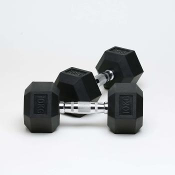 Preview: Power-Xtreme Hex-Kurzhantel-Set gummiert, 2,5 kg Abstufung – Ansicht 3