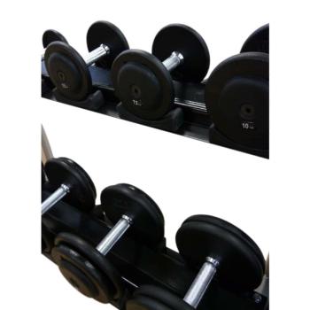 Power-Xtreme Kurzhantel-Set Guss mit Gummi-Endkappe, 2,5 kg Abstufung – Ansicht 8