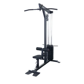 Body-Solid Latzug- und Ruderstation GLM-85B mit Steckgewichtsblock – Gesamtansicht
