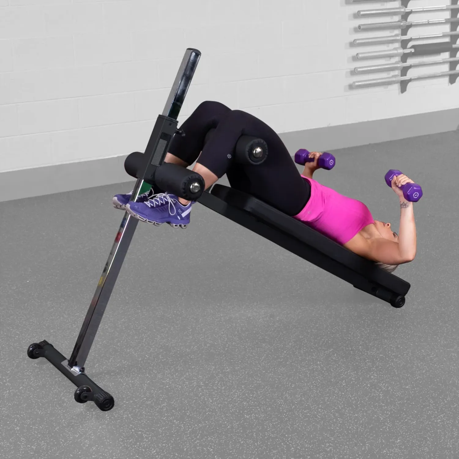 Body-Solid Bauchtrainer GAB-60B Black Edition – Crunch mit Kurzhanteln