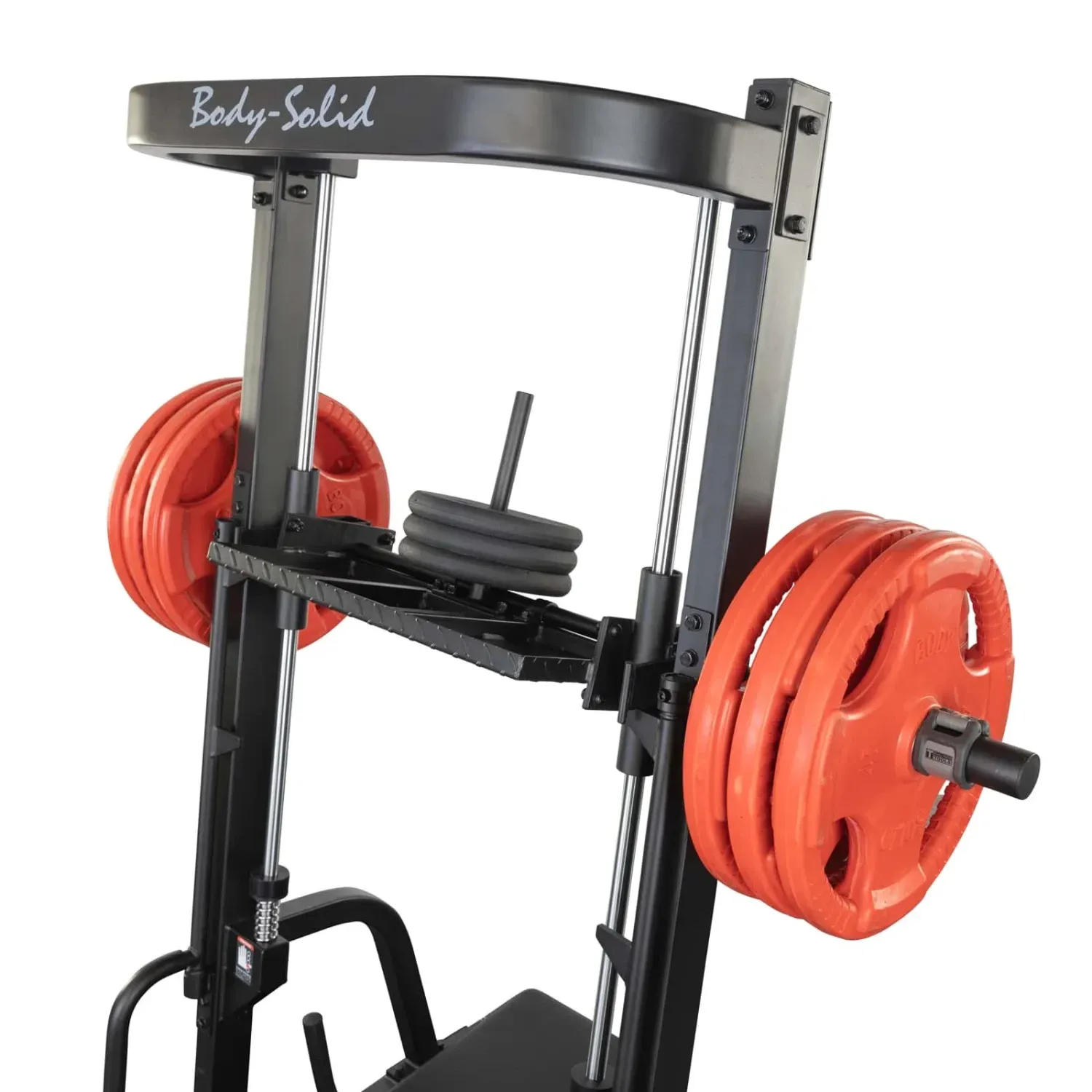 Body-Solid vertikale Beinpresse GVLP – Schlitten mit Scheibenaufnahmen