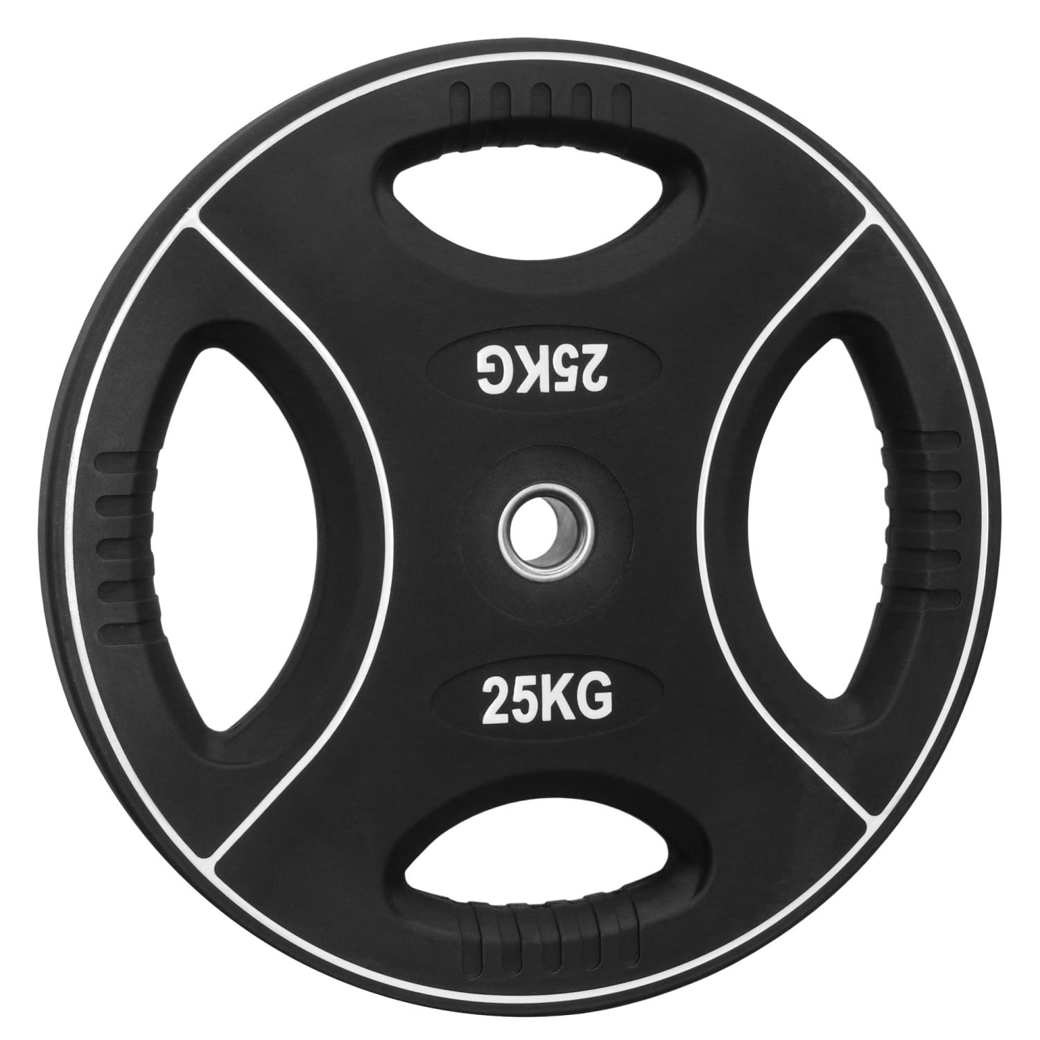 PU Hantelscheibe 5 Kg - 30/31mm - mit 4 Griffen