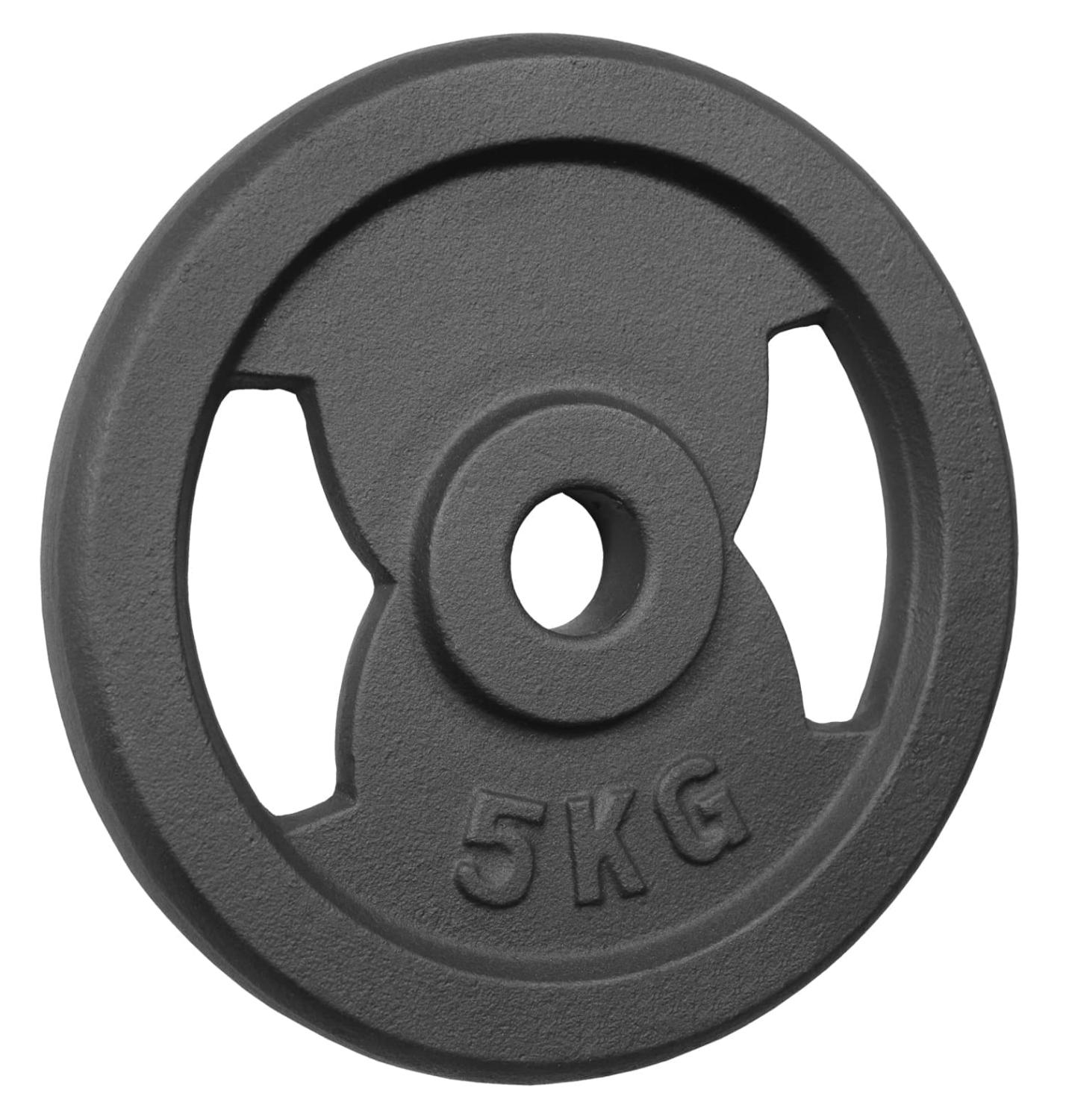 5 Kg Hantelscheibe Guss mit Griffen 30mm