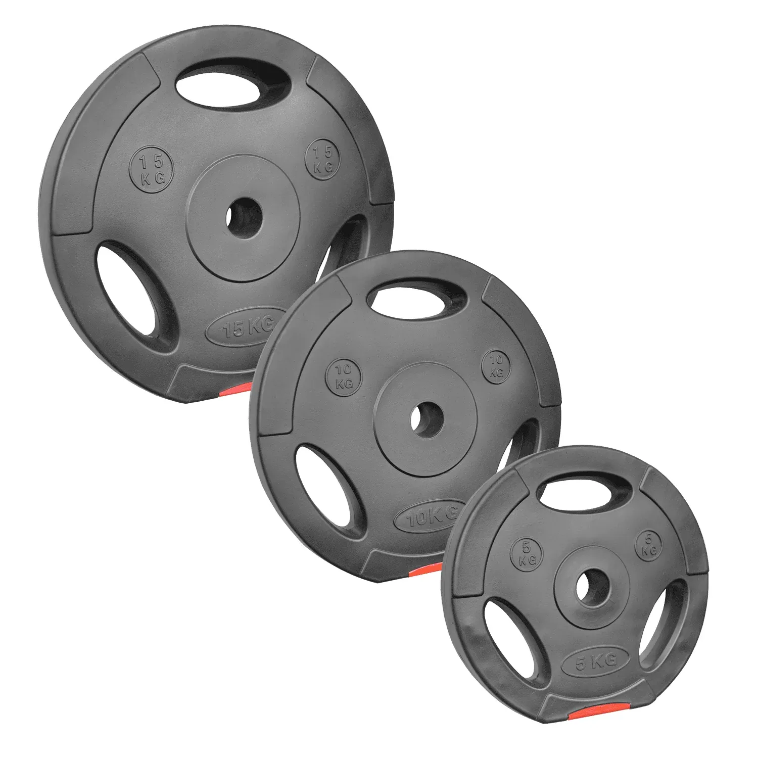 Gefüllte Hantelscheibe mit Grifflöchern 30 mm, Power-Xtreme