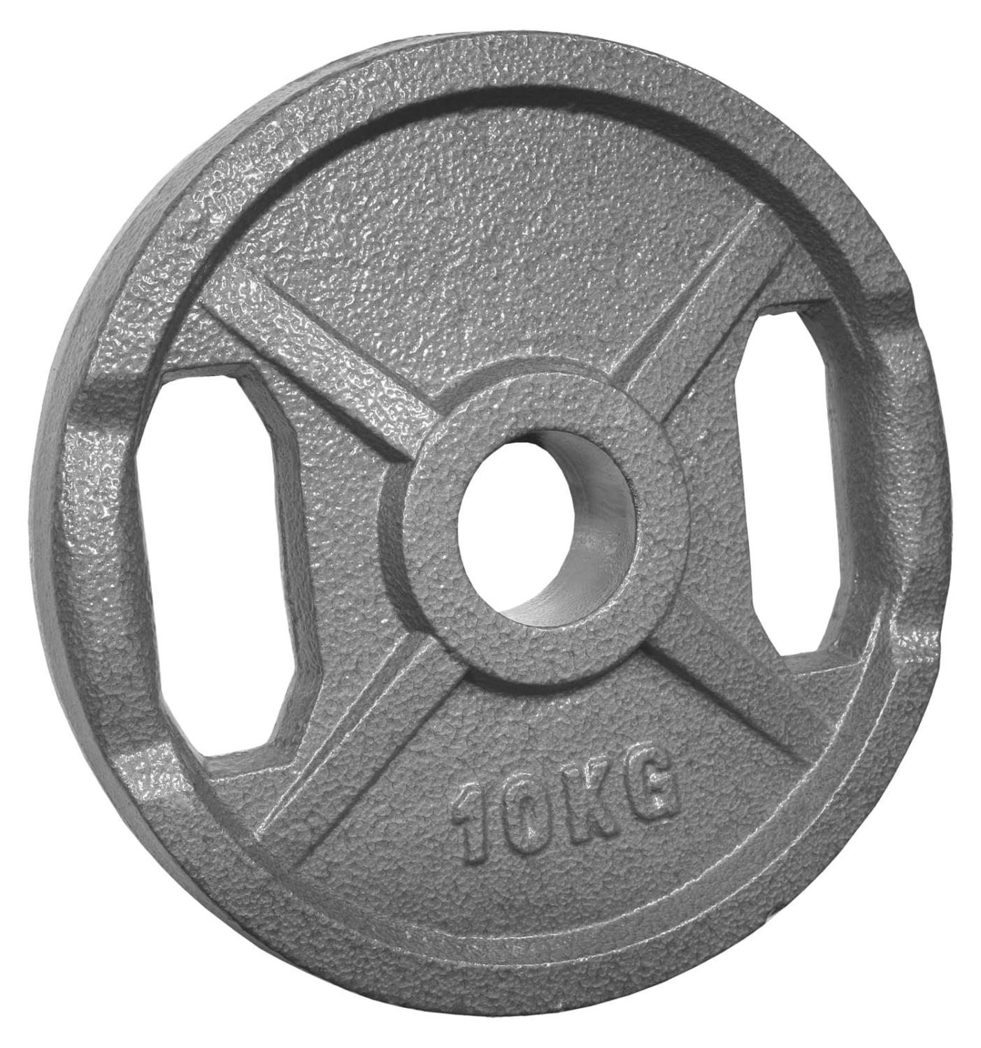 Hantelscheibe 10 Kg - mit Griffe - 50/51mm - Gusseisen