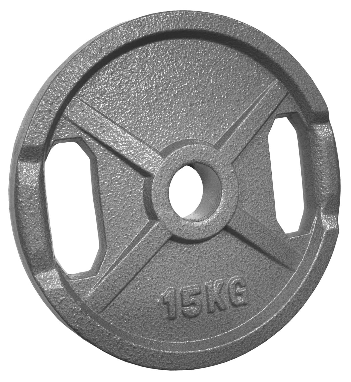 Hantelscheibe 15 Kg - mit Griffe - 50/51mm - Gusseisen