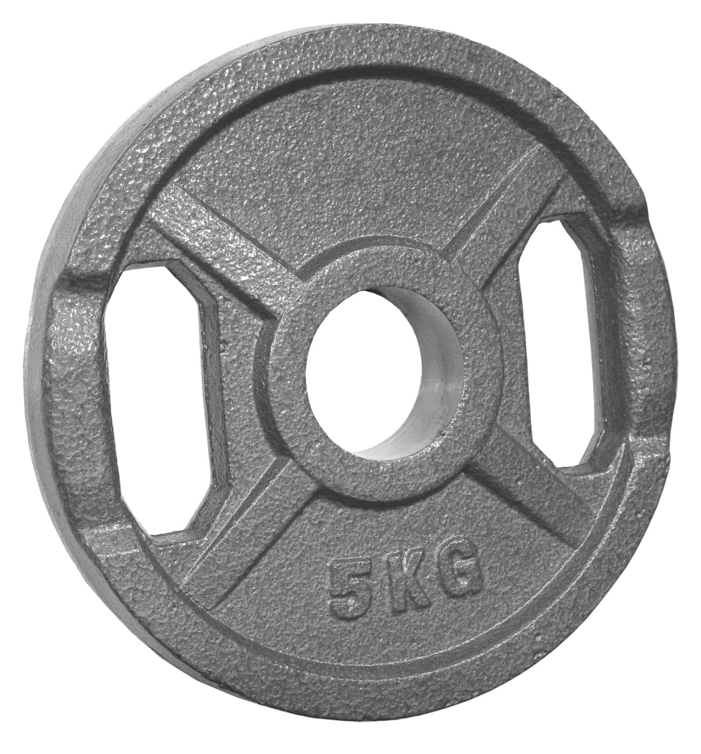 Hantelscheibe 5 Kg - mit Griffe - 50/51mm - Gusseisen