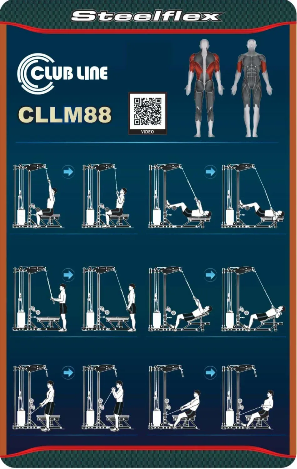 Steelflex CLLM88 – integrierte Übungsanleitung