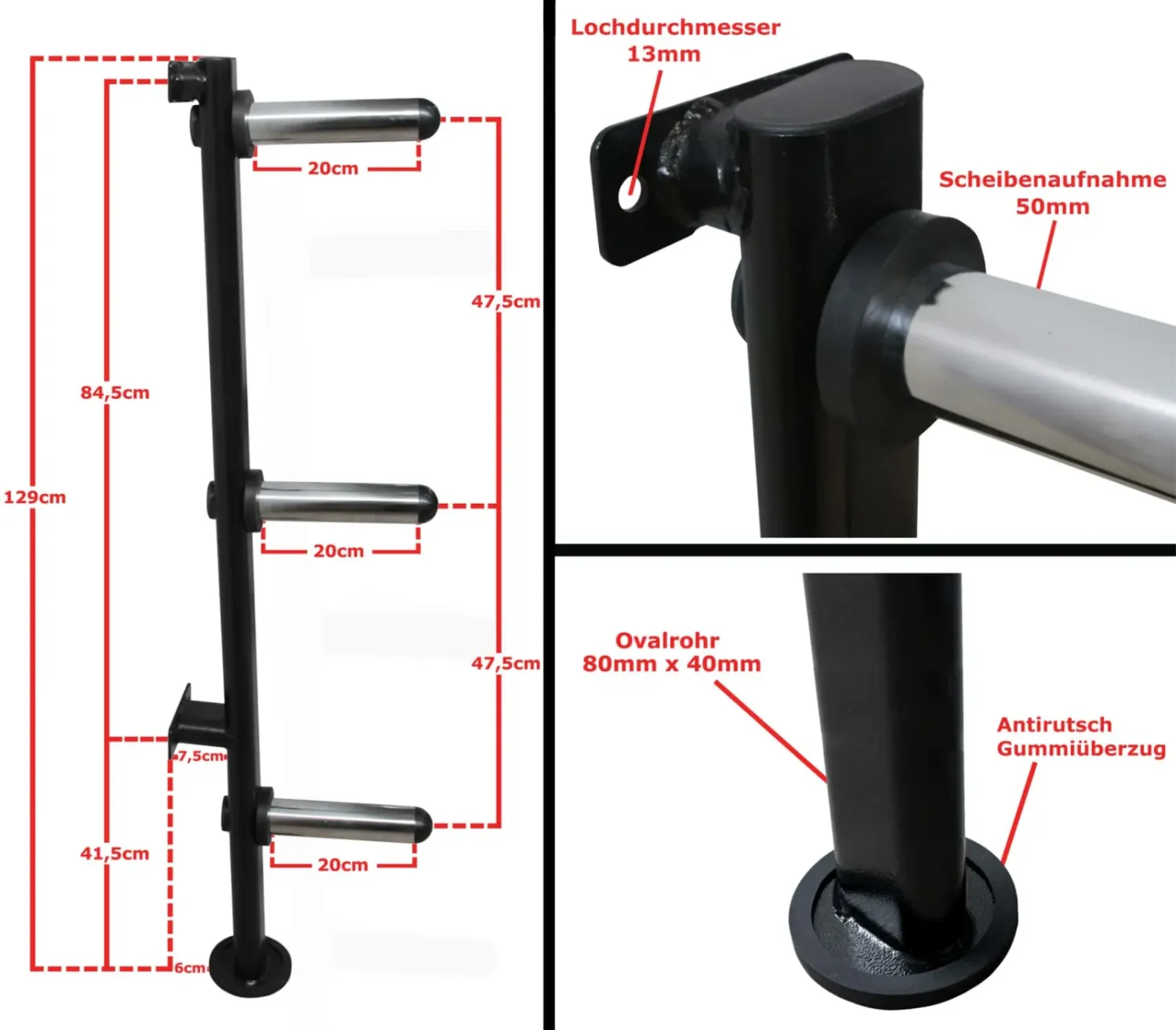 Hantelscheiben-Wandhalterung 50 mm PHW-50 – Bild 2